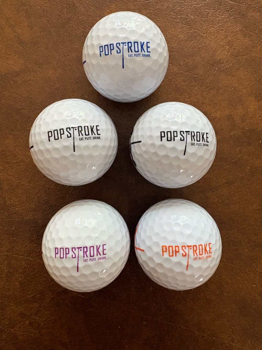 TaylorMade Distance+ Pop Stroke Logo Golf Balls - Set of 5